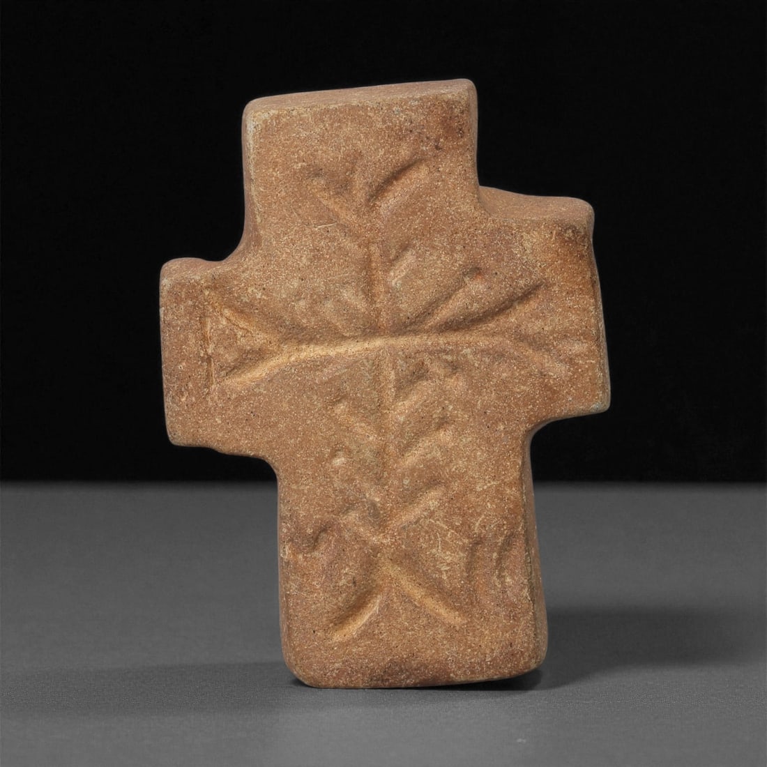 An Early Christian Stone Carved Cross Plaque, 4th-7th Century CE, 79LD (1 of 2)
