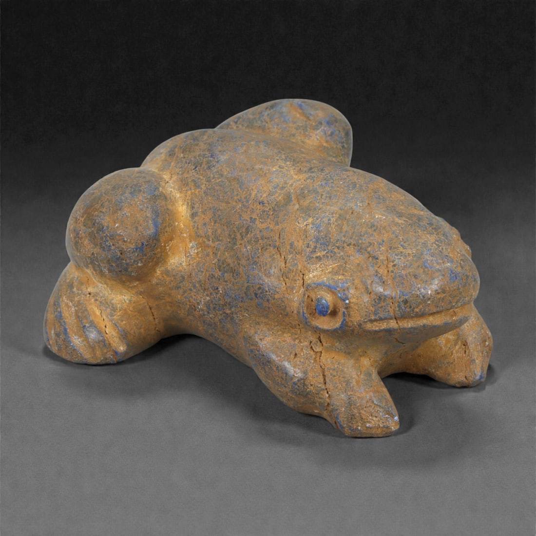 A Near Eastern Lapis Lazuli Frog Effigy, 2nd-1st Millennium BCE, 16LN (1 of 3)