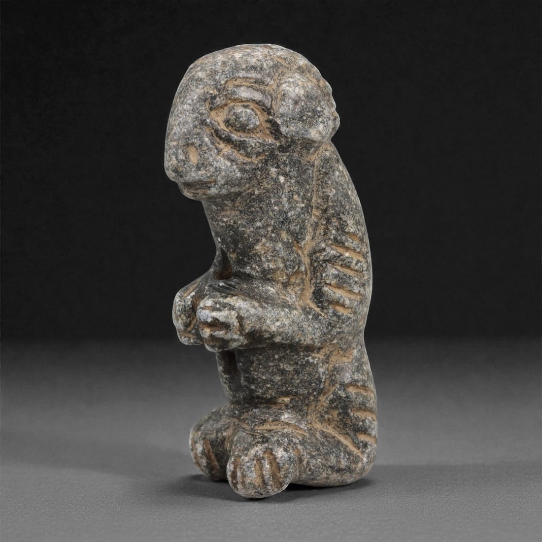 A Mesopotamian Schist Anthropomorphic Figurine, Iron Age II, 9th-7th Century BCE, 91LJ (1 of 3)