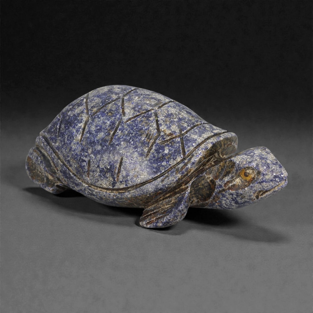 An Egyptian Lapis Lazuli Tortoise Effigy, Late Period, 664-332 BCE (1 of 4)
