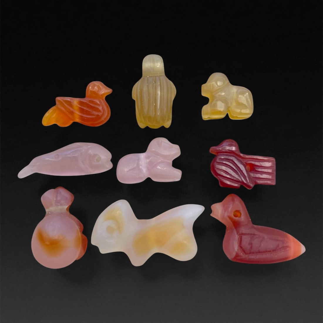 Ancient Coptic Egyptian Animal and Bird Amulet Group, c. 4th-7th Century CE, 1-2cm, 9g, 26DD (1 of 1)