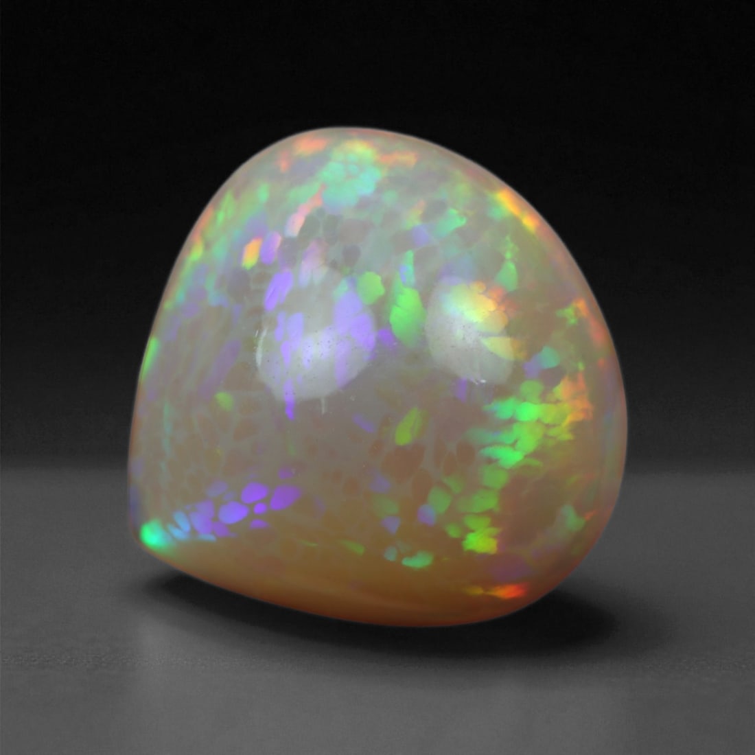 11.19 Carats Confetti Pattern Opal Cabochon - Natural Ethiopian Welo Stone, 27XC (1 of 2)