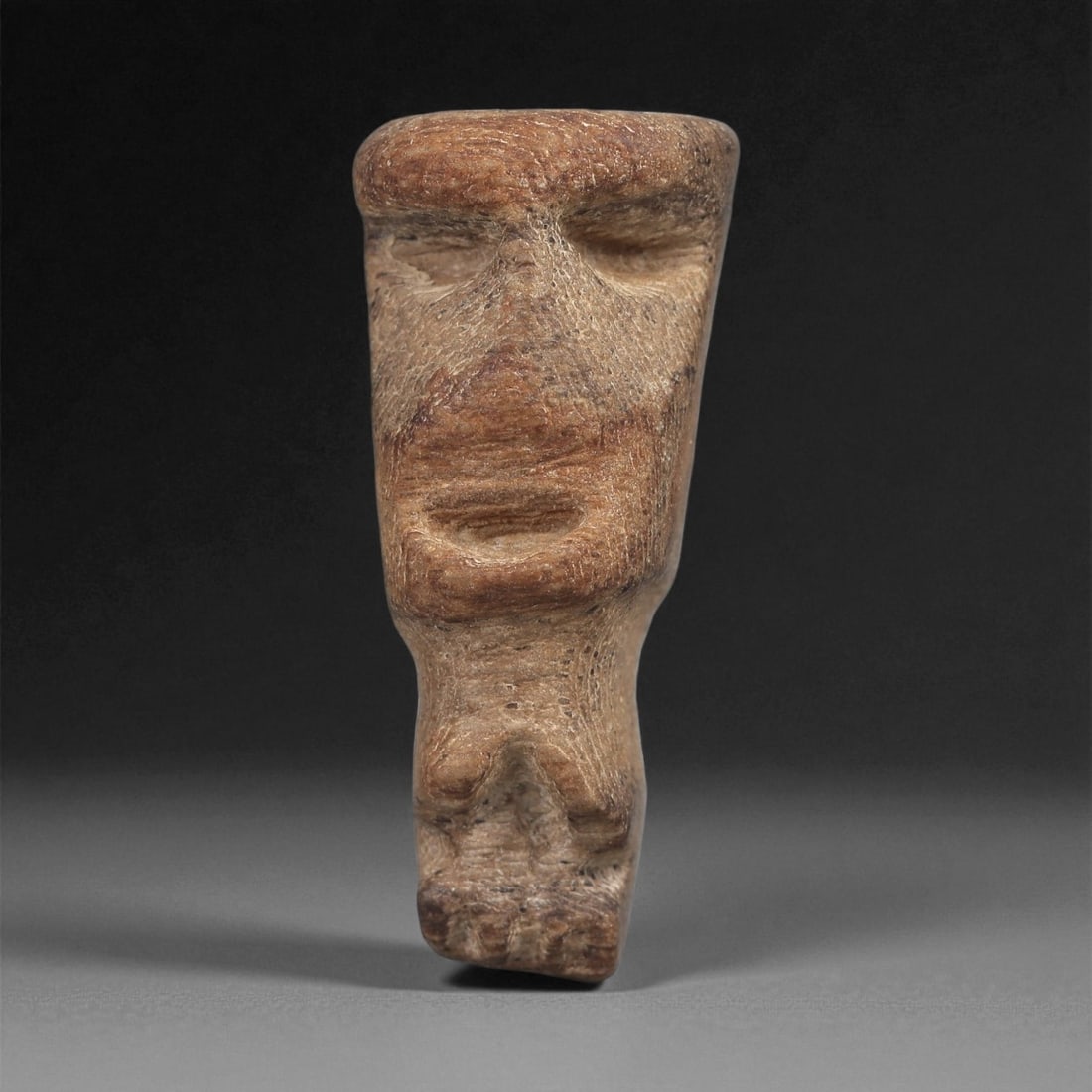 A Taino Carved Stone Idol, Late Ceramic Age, circa 1200-1500 CE, 17LD (1 of 2)