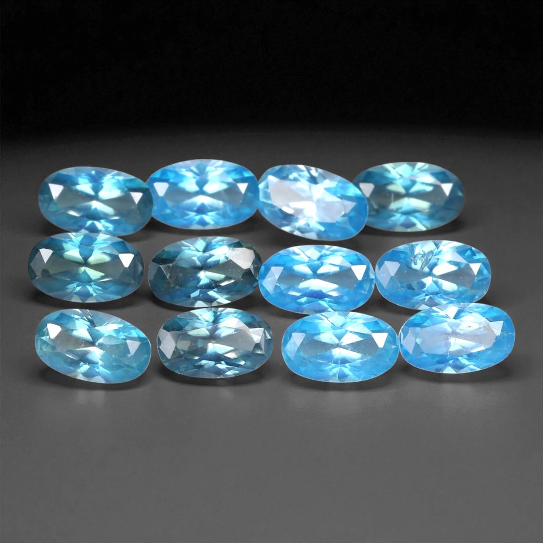3.67 Carats Ice Blue Zircon Oval Parcel - Natural Loose Gemstones, 71XB (1 of 1)