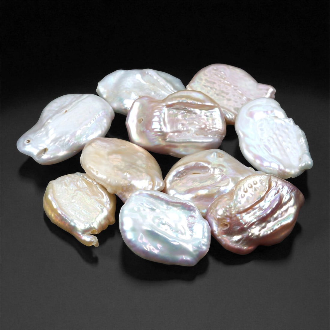 25.8 Grams Iridescent Keshi Pearl Selection - Natural 20-25 mm Freeform Beads, 49XB (1 of 1)