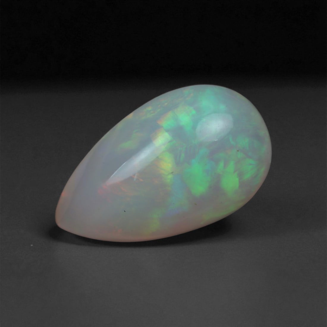 27.32 Carats Electric Green Fire Opal Cabochon - Natural Ethiopian Welo Stone, 49XC (1 of 2)