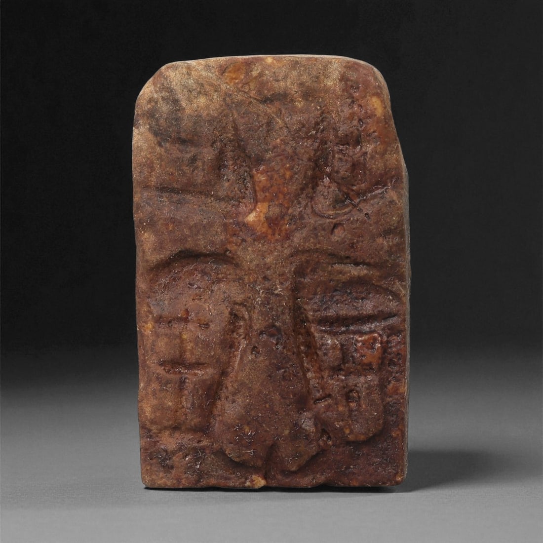 A Late Antique Stone Carved Cross Relief, 4th-6th Century CE, 9LB (1 of 2)