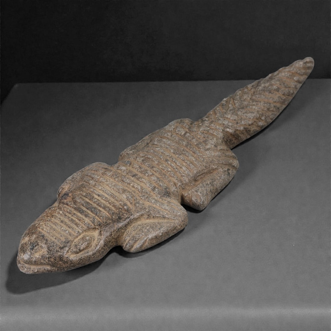 A Syro-Anatolian Schist Lizard Figure, Early to Mid-2nd Millennium BCE, 60LJ (1 of 2)