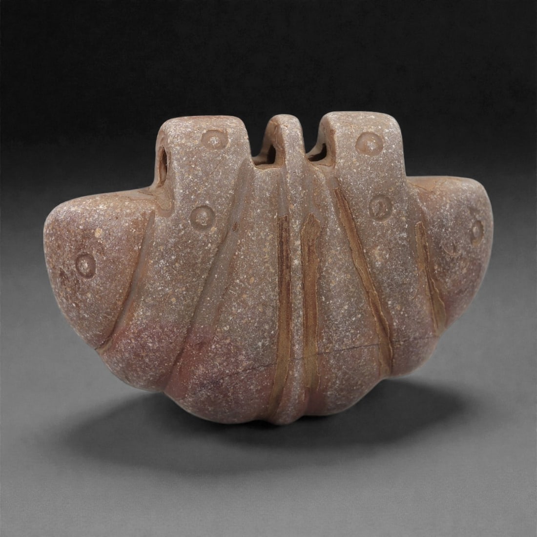 A Sino-Mongolian Stone Plaque Amulet, 1st Millennium BCE, 21LR (1 of 2)