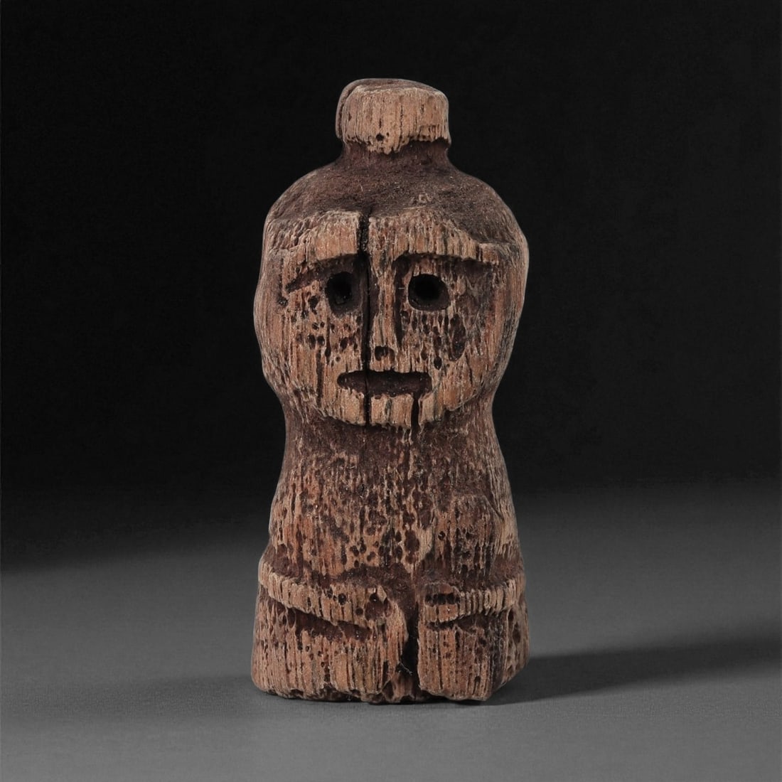 A Wooden Anthropomorphic Figurine, 19th-Early 20th Century, 52LG (1 of 2)