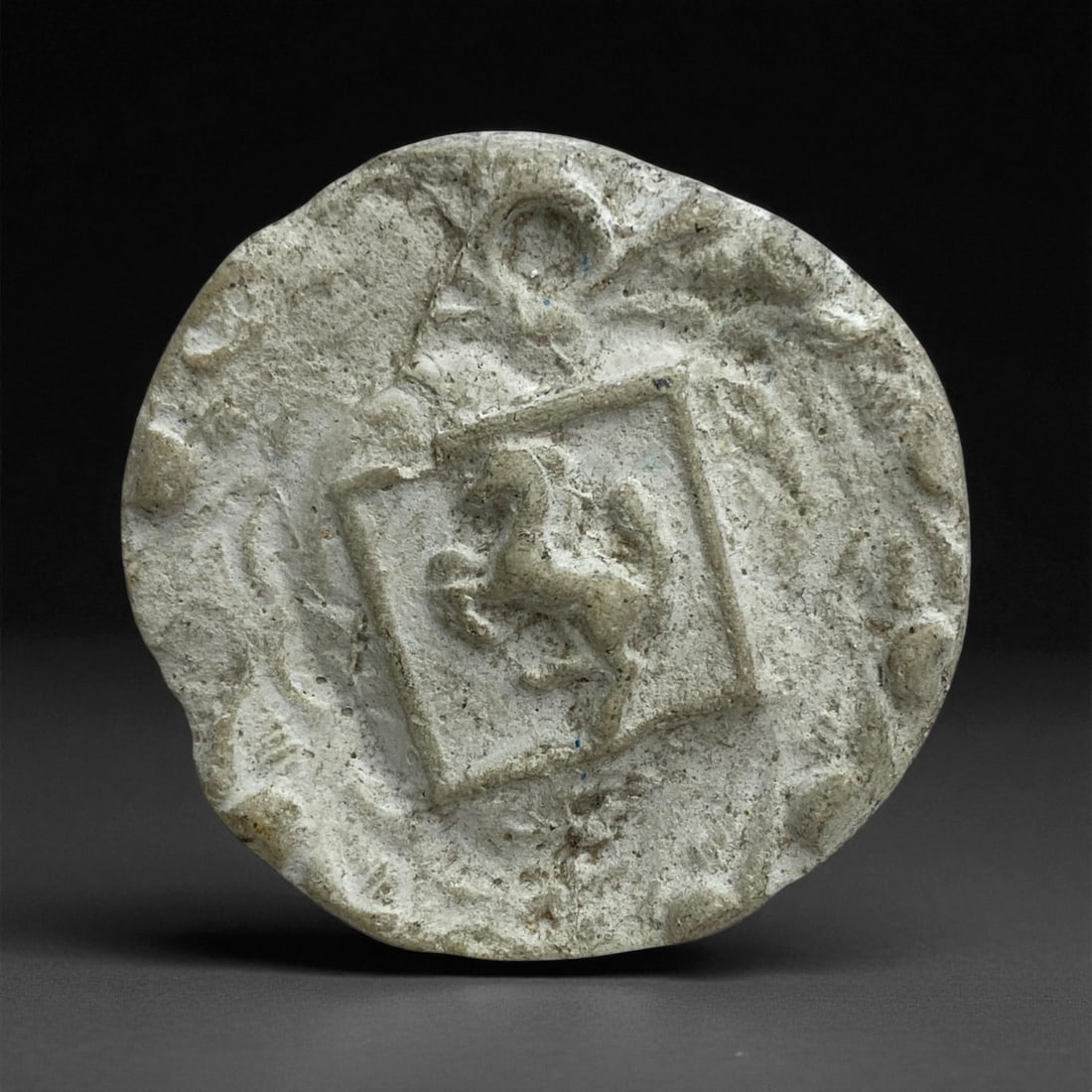 A Near Eastern Lead Stamp Seal with Horse Motif, 1st Millennium CE, 20EE (1 of 2)