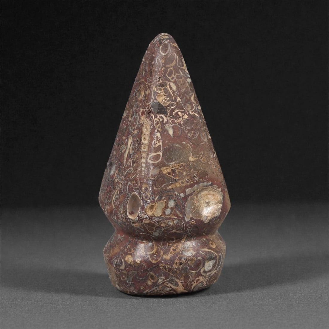 A Near Eastern Fossiliferous Limestone Conical Weight, Iron Age, Circa 9th-6th Century BCE, 81LN (1 of 2)