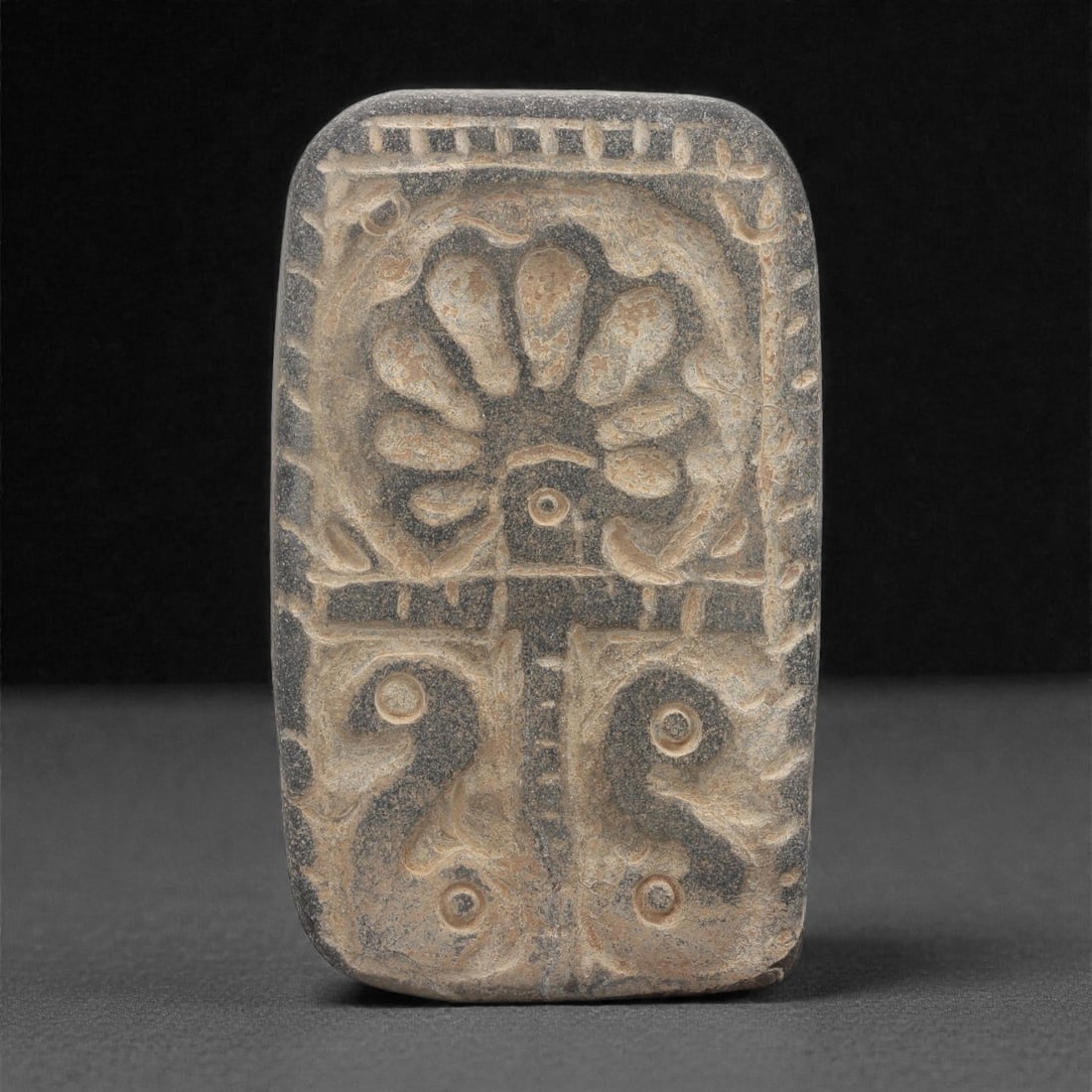A Byzantine Stone Relief Plaque with Floral and Serpentine Motifs, 11th-12th Century, 28B (1 of 2)