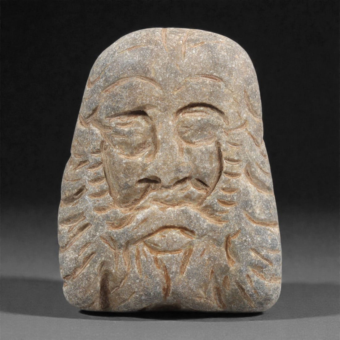 A Byzantine Carved Stone Head, 10th-12th Century CE, 26ZC (1 of 2)