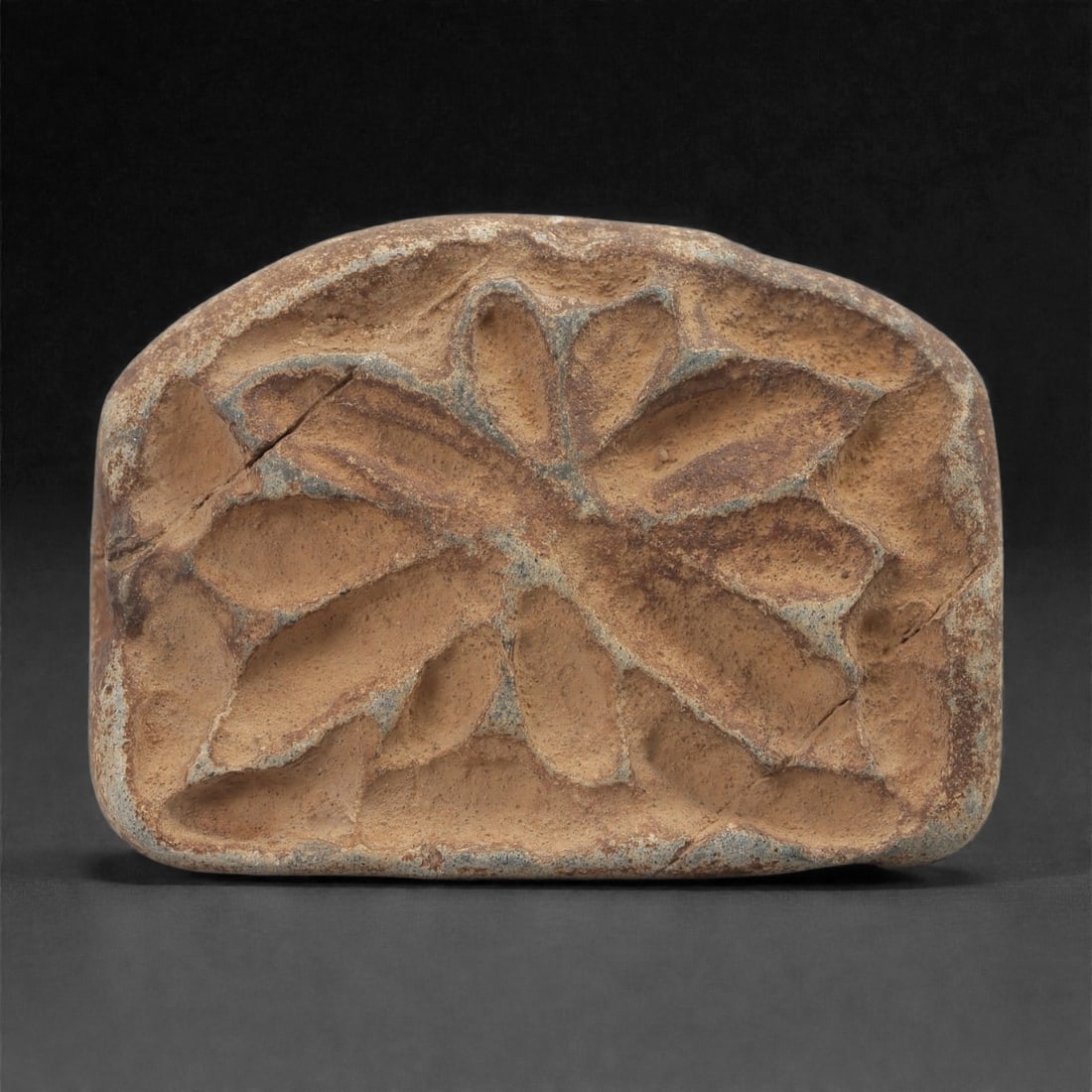 A Byzantine Stone Relief Plaque with Floral Rosette, 11th-12th Century, 99B (1 of 2)