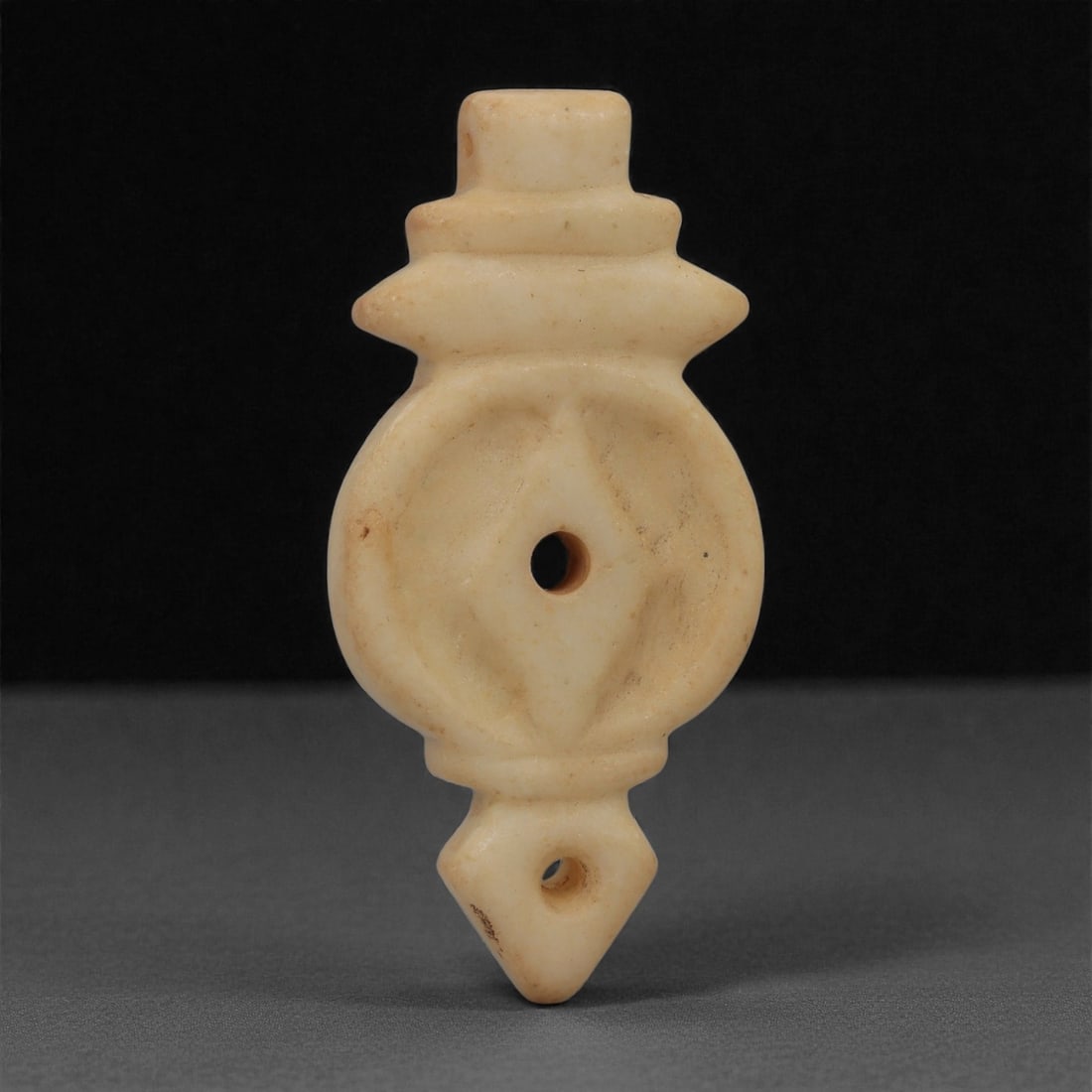 A Sino-Mongolian Jade Amulet, Medieval Period, 10th-14th Century CE, 16LQ (1 of 2)