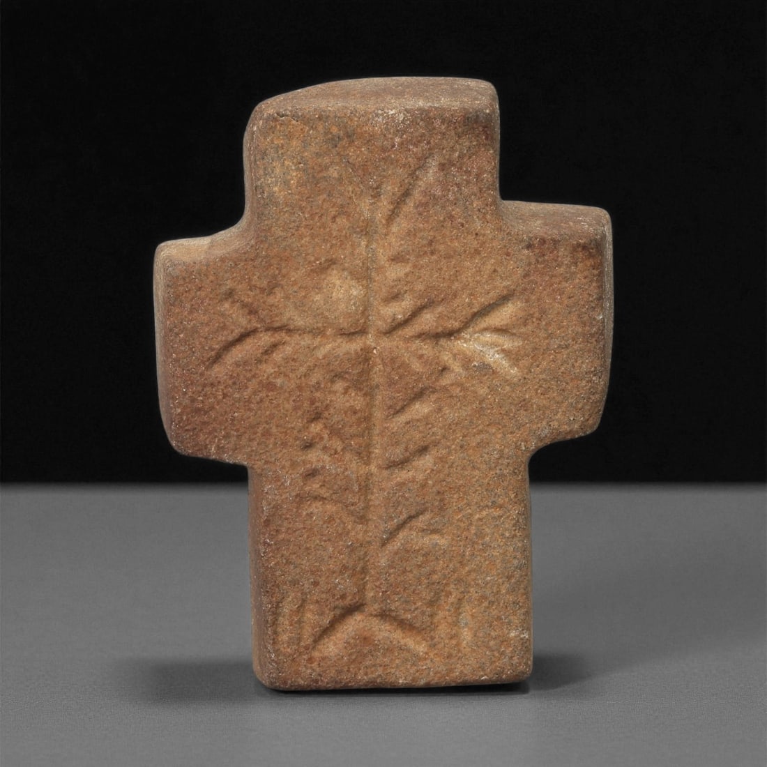 An Early Christian Stone Carved Cross Plaque, 4th-7th Century CE, 54LD (1 of 2)