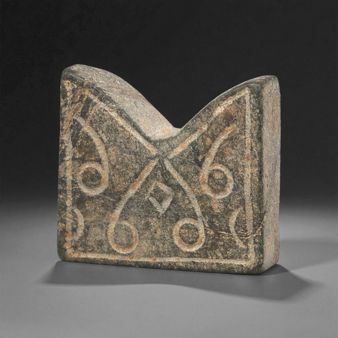 A Near Eastern Stone Decorated Object, 3rd-2nd Millennium BCE, 84LF (1 of 2)