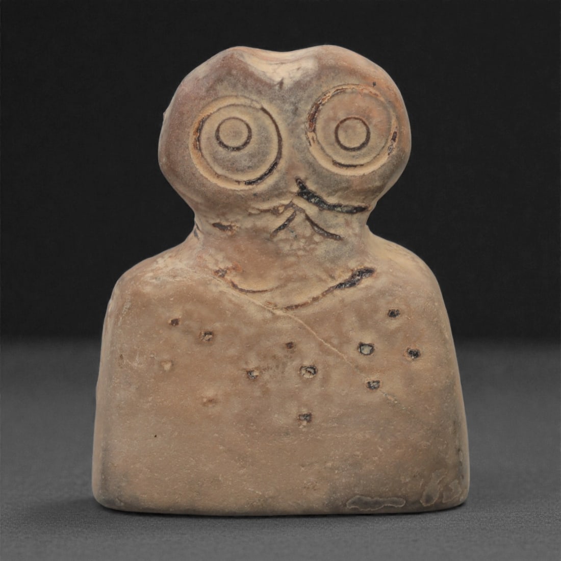 A Northern Mesopotamian Stone Eye Idol, Late Chalcolithic, 4th Millennium BCE, 49LQ (1 of 2)