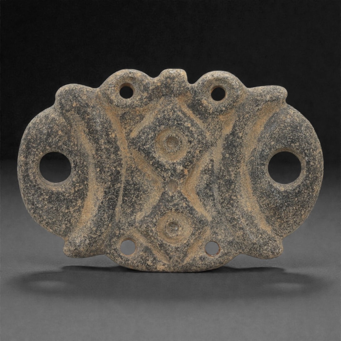 A Sino-Mongolian Schist Plaque Amulet, 1st Millennium BCE, 58LQ (1 of 2)