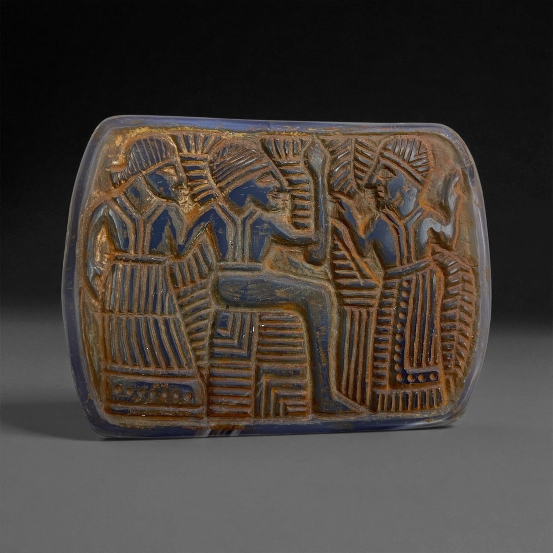 A Near Eastern Chalcedony Plaque Relief, Early Islamic Period, 8th-12th Century CE, 370g, 3EE (1 of 2)