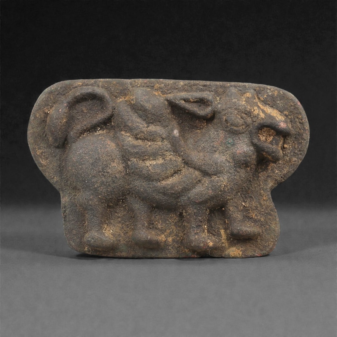 A Central Asian Bronze Stamp Seal with Stylized Quadruped, 7th-10th Century CE, 84LP (1 of 2)