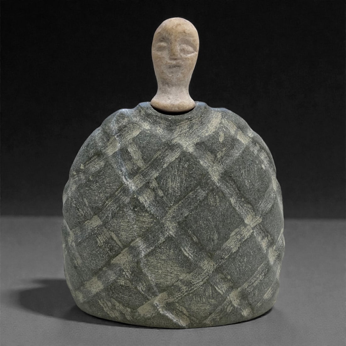 A Bactrian Chlorite and Calcite Composite Idol, 3rd-2nd Millennium BCE, 322 g, 44AA (1 of 2)