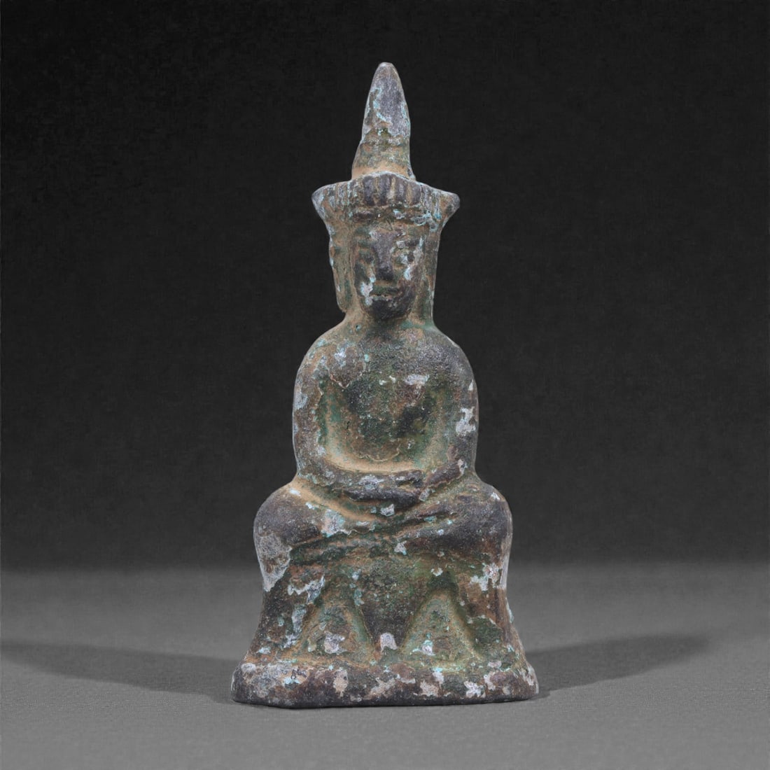 Bronze Buddha Figurine - Southeast Asian Meditative Sculpture, 17L (1 of 3)