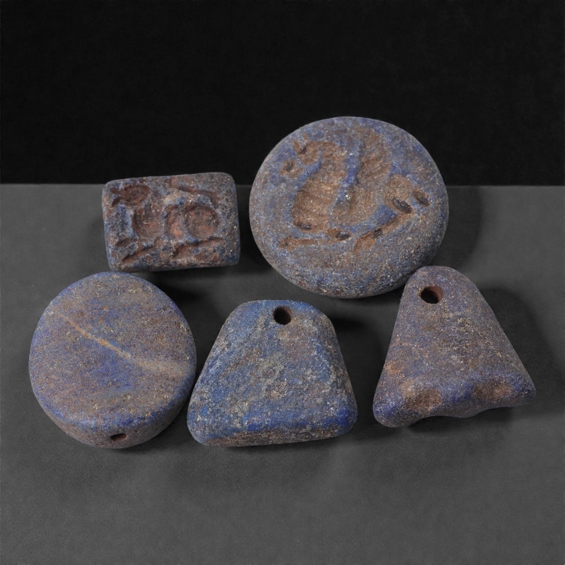 A Near Eastern Akkadian Lapis Lazuli Bead Lot, circa 2334-2154 BCE, 1.4-1.7cm, 69Y (1 of 1)