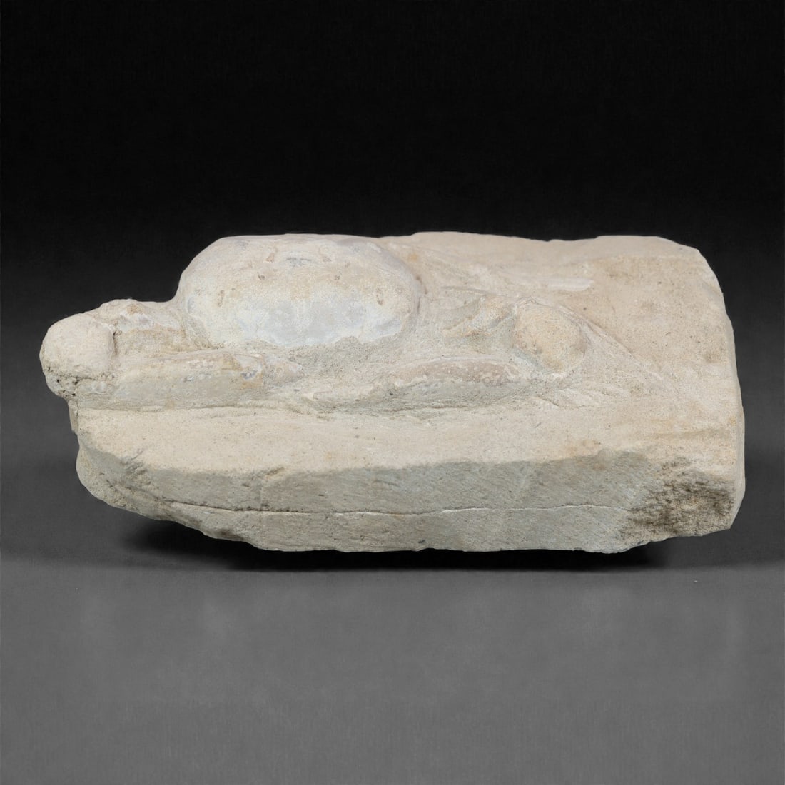 Prehistoric Stone Crab Fossil, Ancient Specimen, 14.6cm, 62D: Carved by geological processes, this specimen preserves the mineralized remains of a crab embedded within a consolidated sedimentary matrix. The form retains the domed carapace and partial appendages,