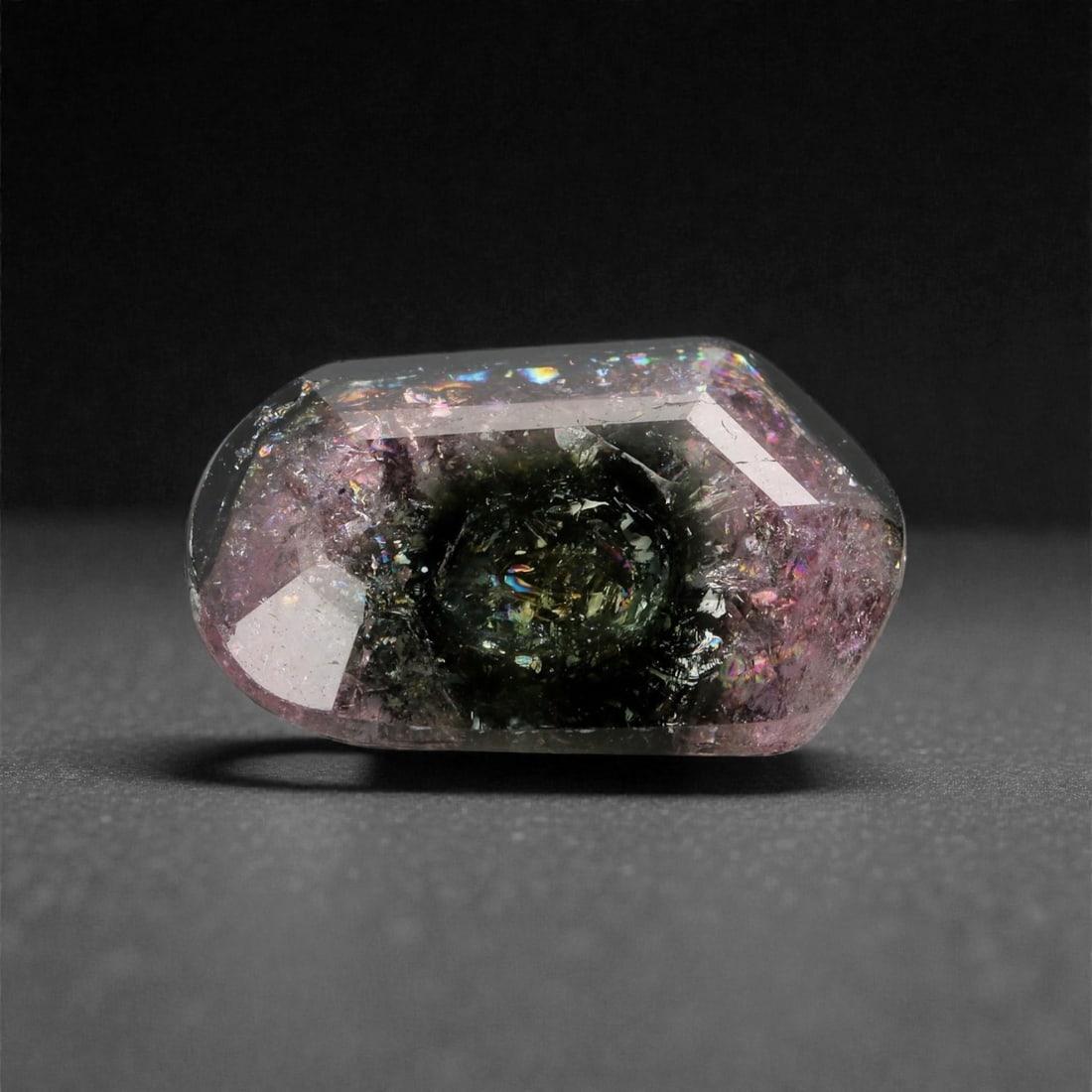 4.35 Carats Bi-Color Tourmaline Crystal Cut - Natural Afghan Stone - 14x8.9mm, 81XA (1 of 1)