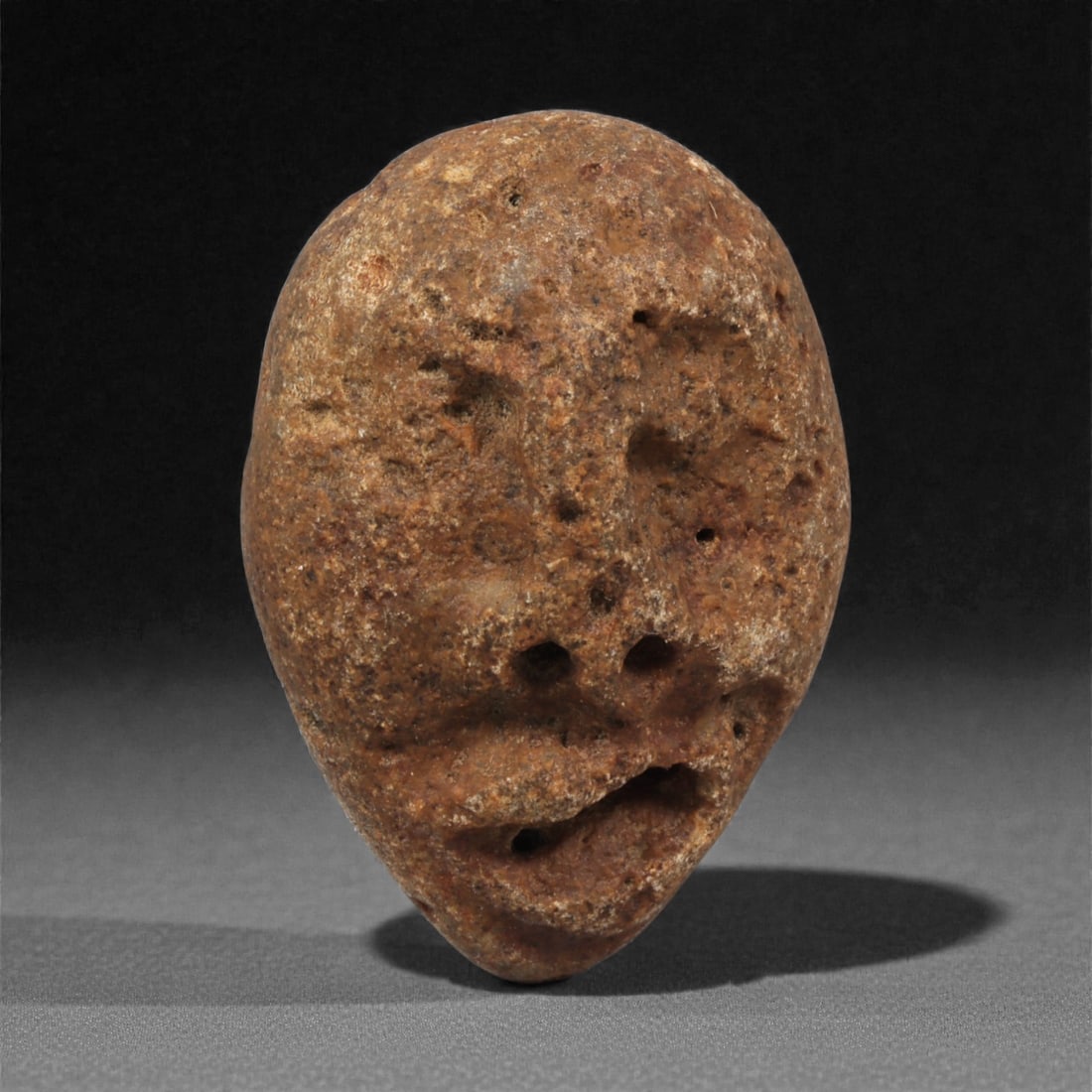 A Mediterranean Stone Maskette, 12th-17th Century, 30AC (1 of 2)