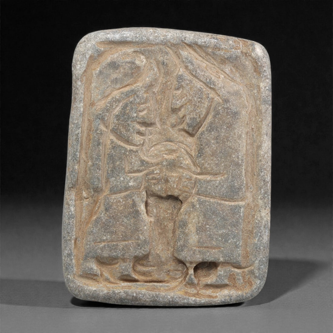 A Byzantine Stone Relief with Two Standing Figures, 10th-12th Century CE, 31ZC (1 of 2)