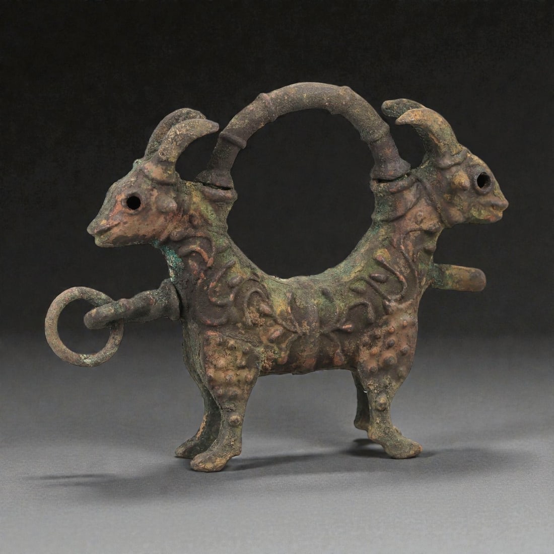 A Byzantine Bronze Zoomorphic Lock, 10th-12th Century CE, 73LP (1 of 3)