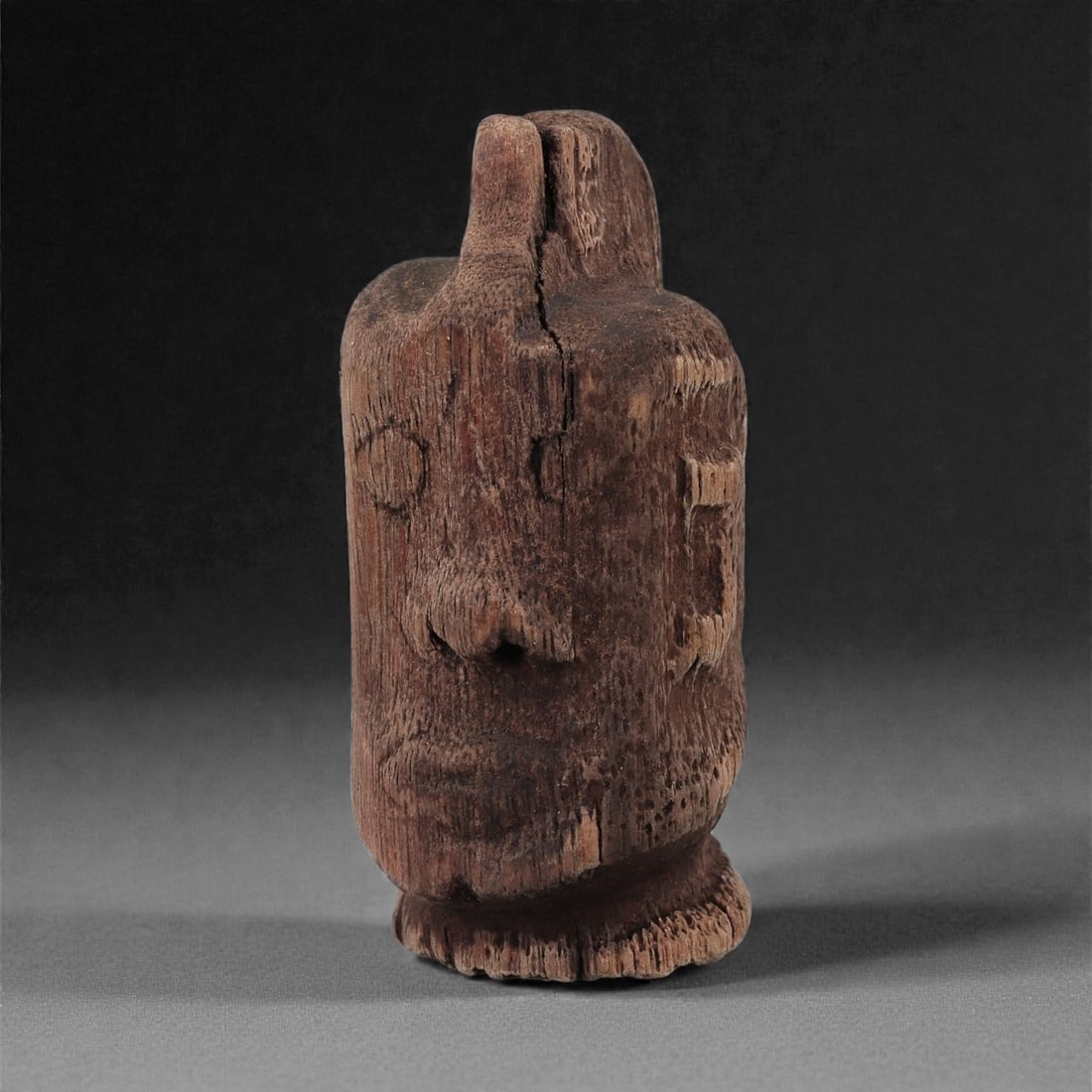 A Wooden Anthropomorphic Figurine, 19th-Early 20th Century, 48LG (1 of 2)
