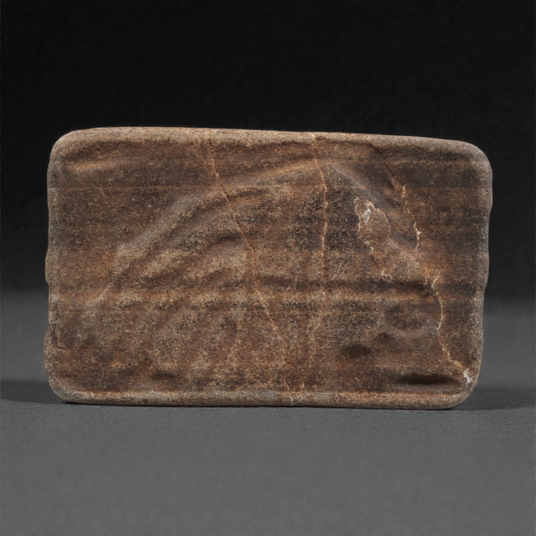 An Ancient Near Eastern Stone Plaque with Schematic Motif, 2nd-1st Millennium BCE, 11ZC (1 of 2)