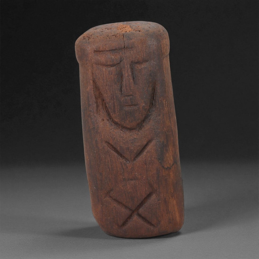 A Wooden Anthropomorphic Figurine, 19th-Early 20th Century, 91LD (1 of 2)