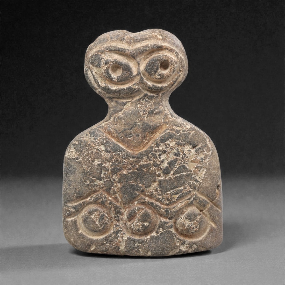 A Northern Mesopotamian Stone Eye Idol, 4th Millennium BCE, 18AC (1 of 2)