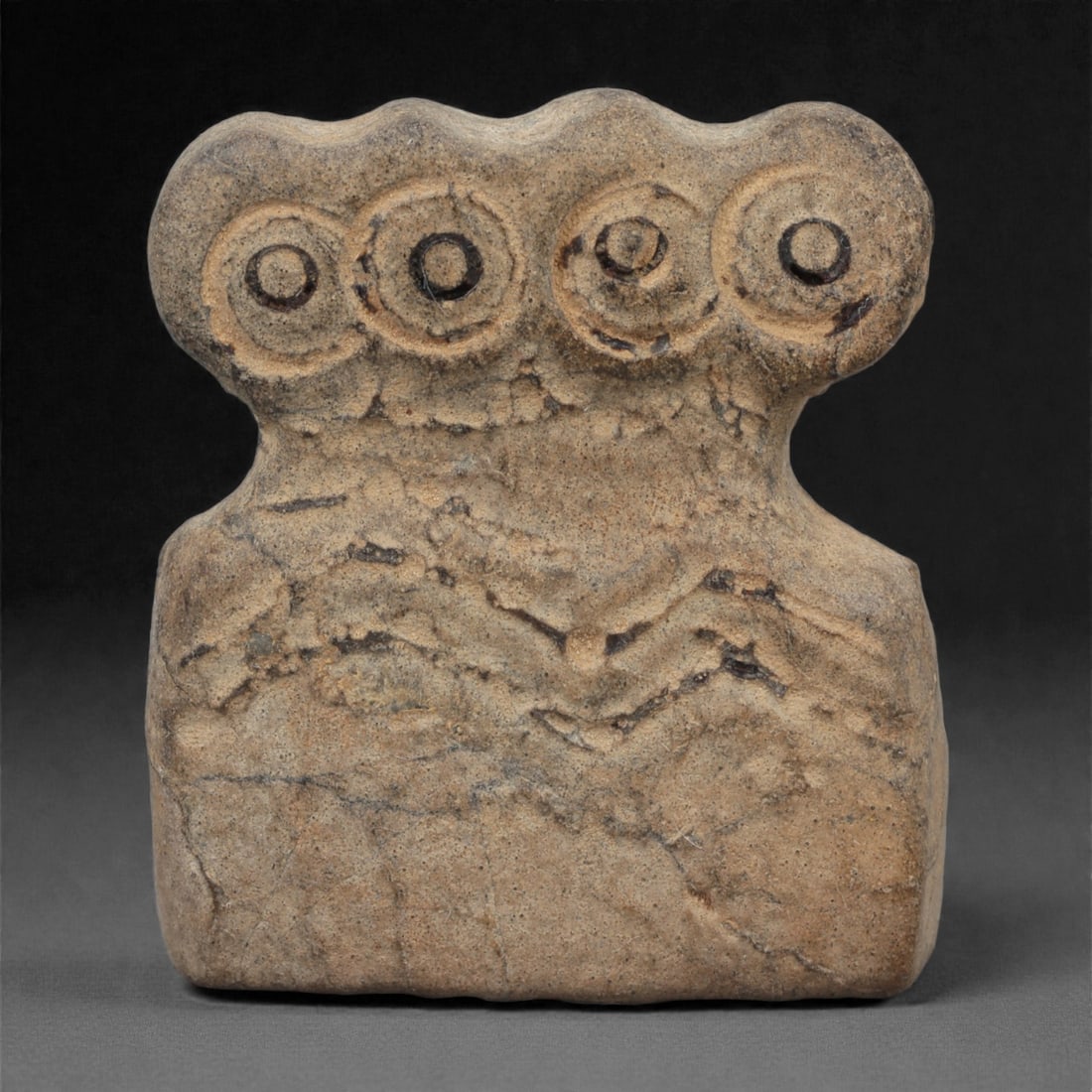 A Northern Mesopotamian Stone Eye Idol, Late Chalcolithic, 4th Millennium BCE, 48LQ (1 of 2)