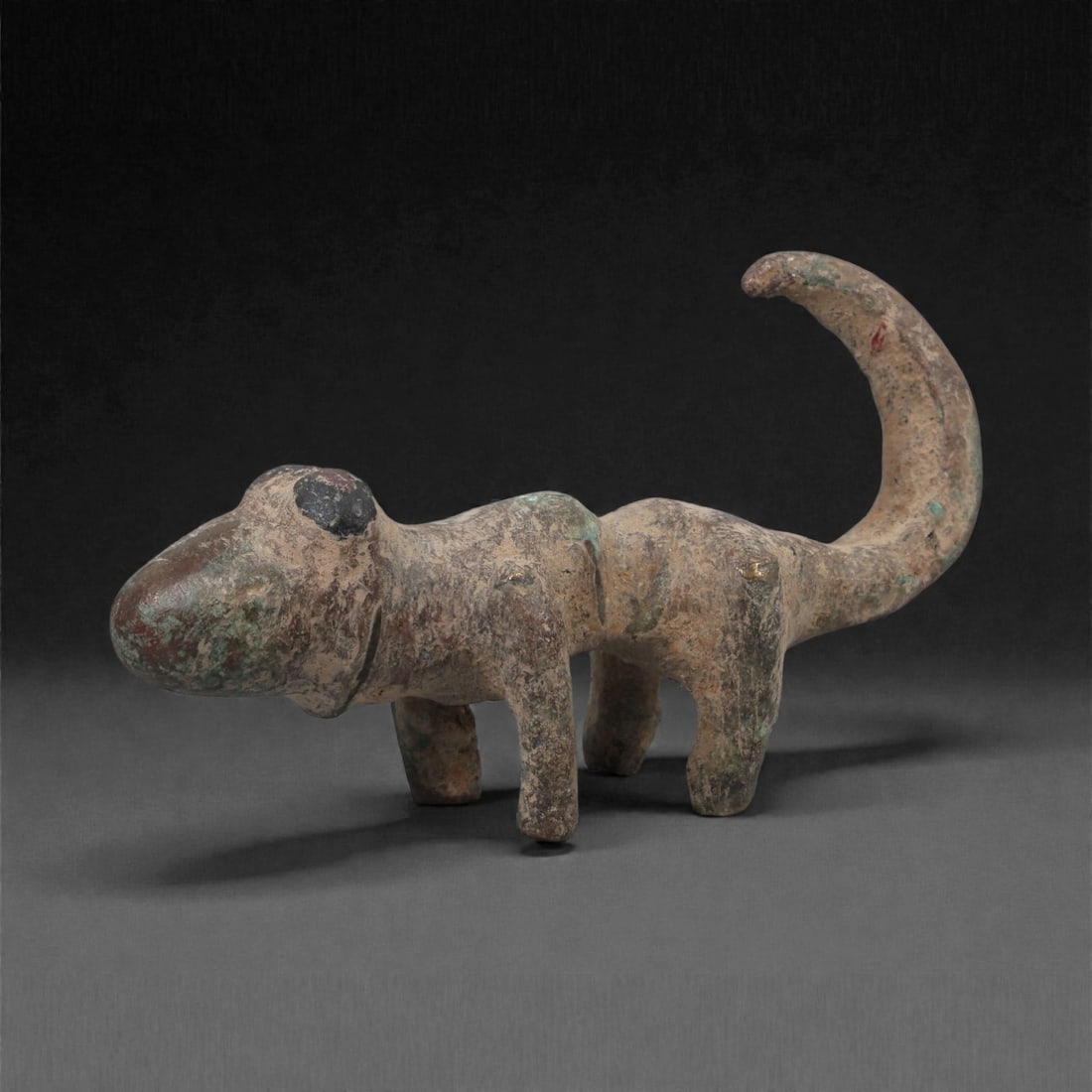 A Luristan Bronze Zoomorphic Figurine, Western Iran, Iron Age, 1st Millennium BCE, 37LP (1 of 3)