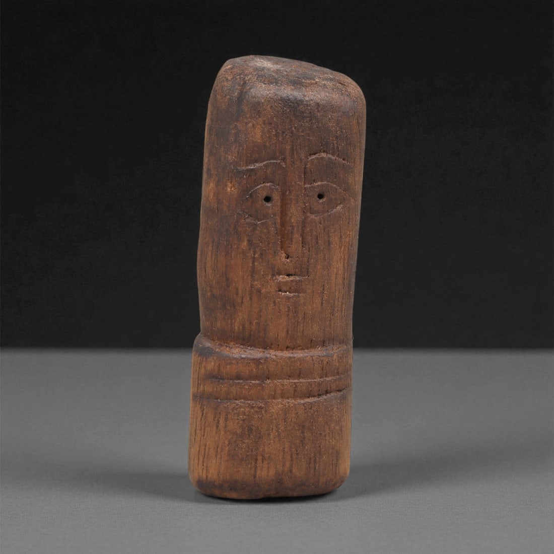 A Wooden Anthropomorphic Figurine, 19th-Early 20th Century, 48LF (1 of 2)