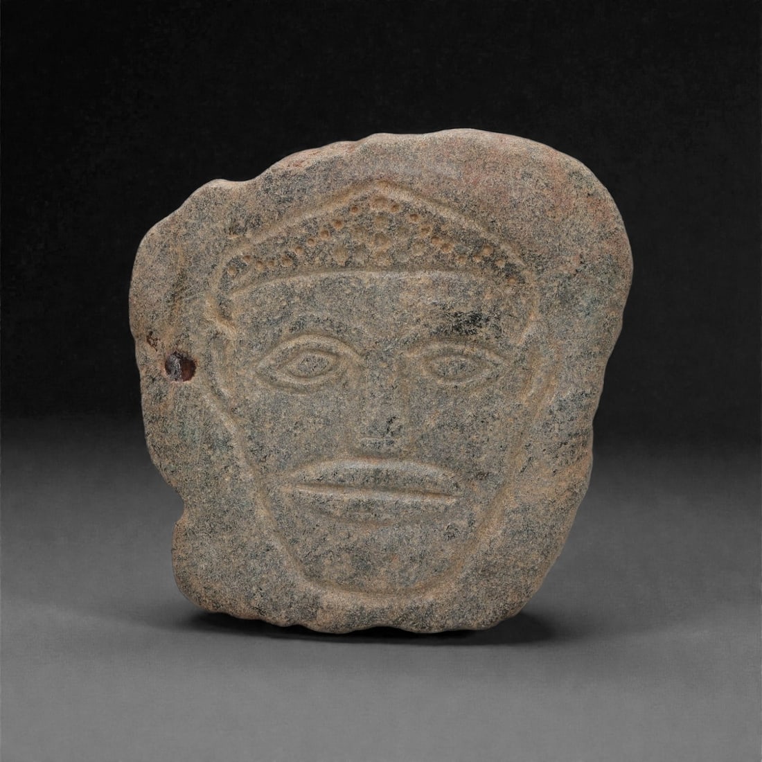 A Sino-Siberian Stone Anthropomorphic Plaque, Late 1st Millennium BCE, 4LQ (1 of 2)