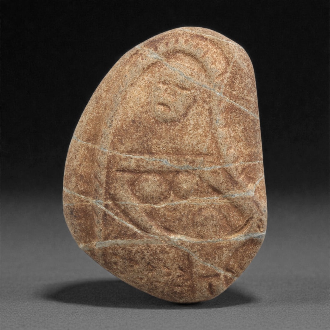 A Byzantine Stone Relief with Seated Female Figure, 10th-12th Century CE, 21ZC (1 of 2)