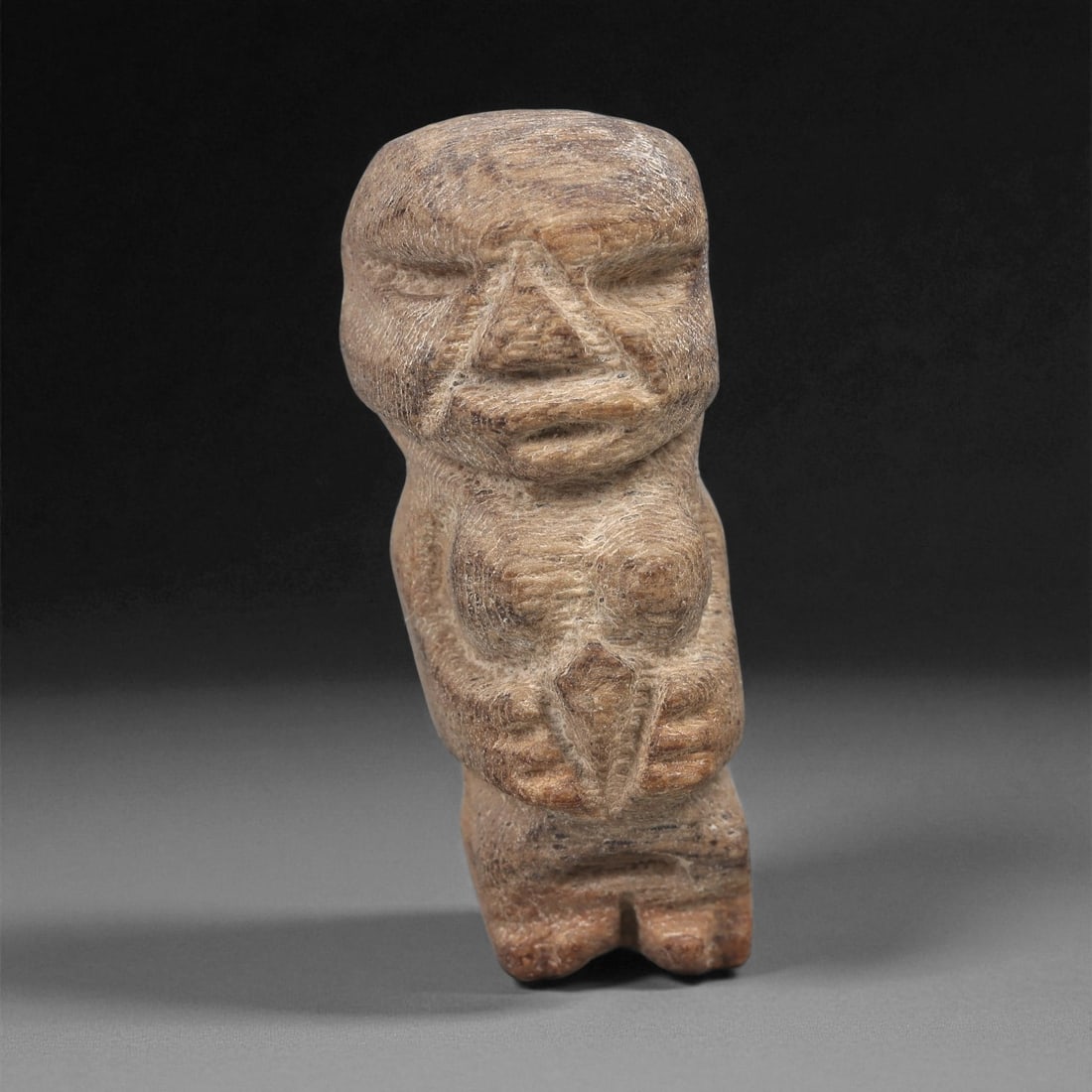 A Taino Carved Stone Idol, Late Ceramic Age, circa 1200-1500 CE, 58LD (1 of 2)
