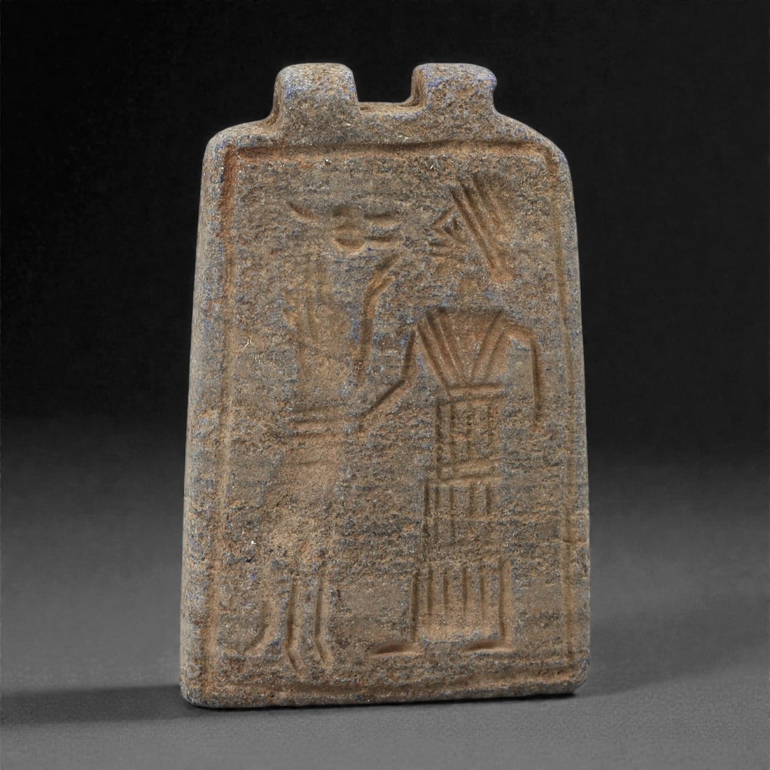 A Sasanian Lapis Lazuli Amulet, 3rd-7th Century CE, 4.8cm, 31LR (1 of 2)