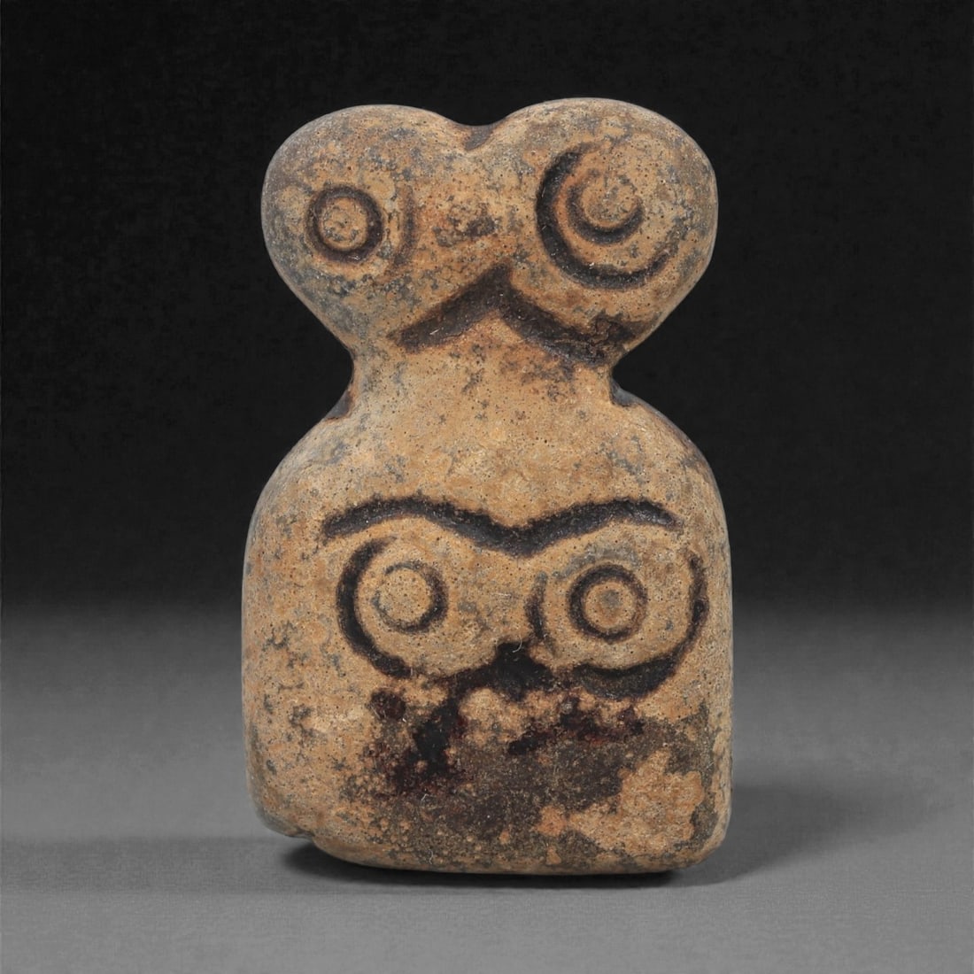 A Northern Mesopotamian Stone Eye Idol, Late Chalcolithic, 4th-3rd Millennium BCE, 69LN (1 of 2)
