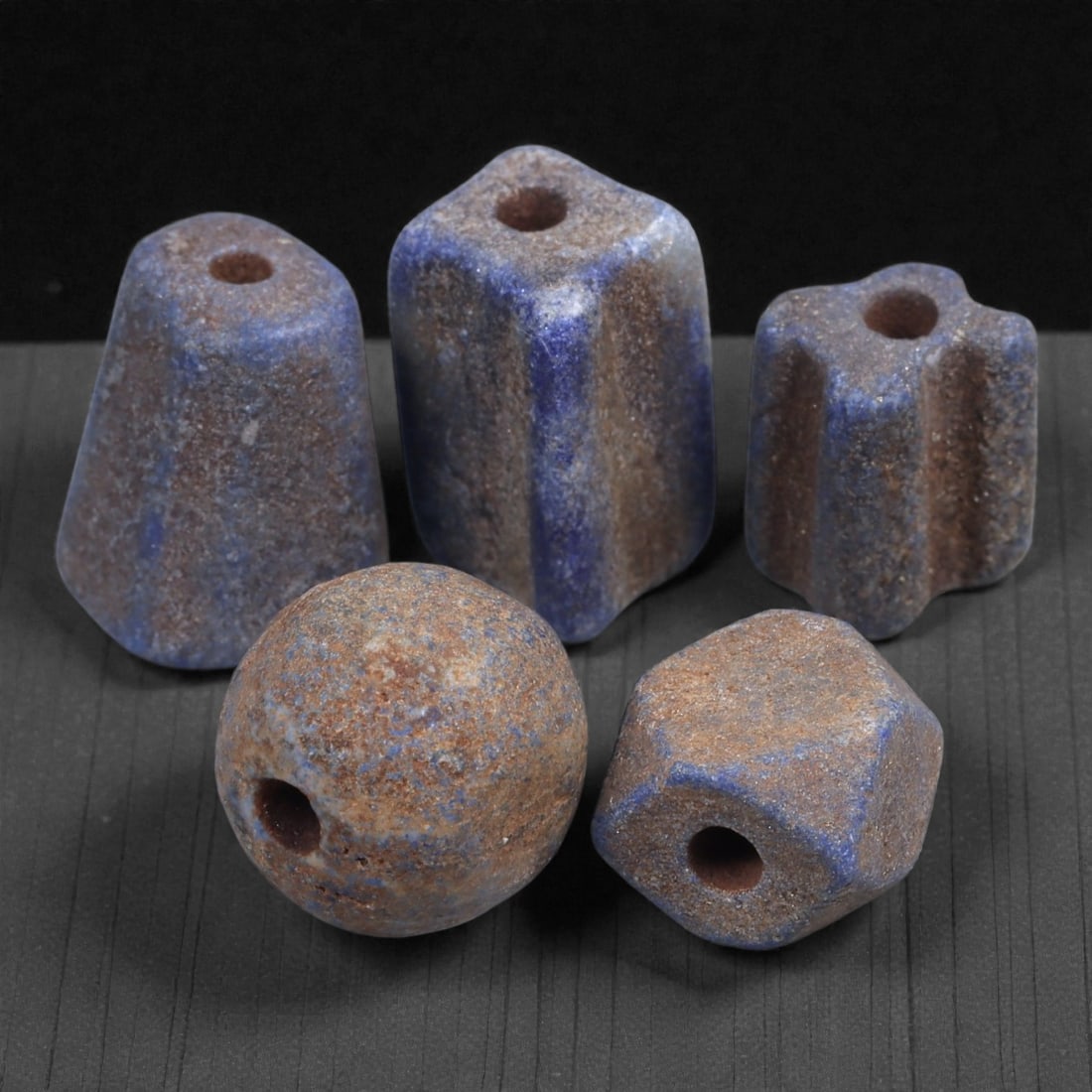 A Near Eastern Akkadian Lapis Lazuli Bead Lot, circa 2334-2154 BCE, 1-1.5cm, 61Y (1 of 1)