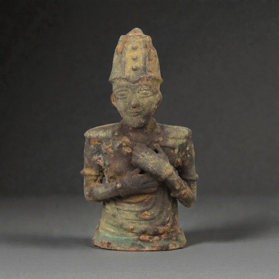 An Indian Bronze Standing Figure, Medieval Period, 9th-11th Century CE, 70LP (1 of 3)