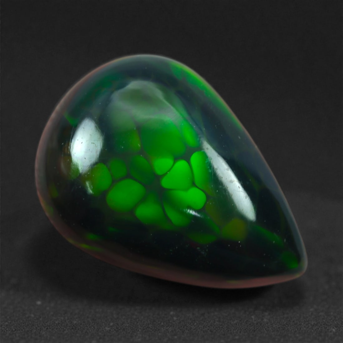 1.40 Carats Natural Welo Origin Smoked Black Opal Cabochon Gems, 12mm, 96M