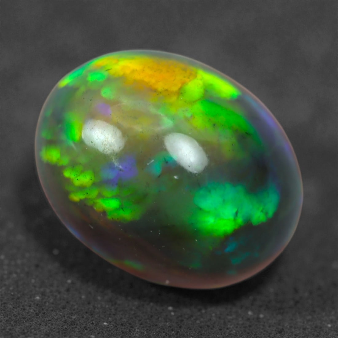 1.90 Carats Neon Rainbow Flash Oval Black Opal - Natural Welo Origin, 1M (1 of 2)
